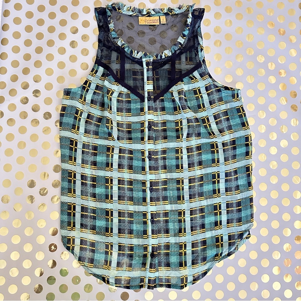 Plaid Sleeveless Top